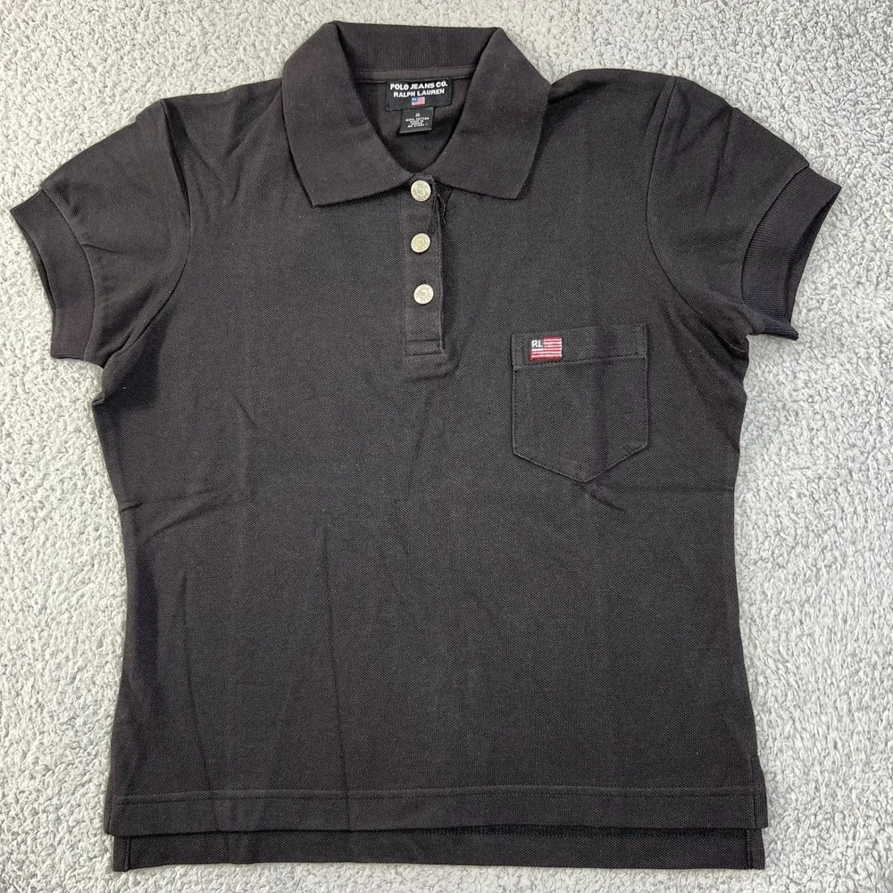 Polo Jeans‎ Co Polo Shirt with Pocket American Flag Y2K Women's S VTG NWT